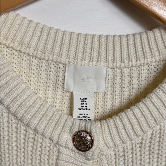 H&M Cream Rib-Knit Button Cardigan - Picture 2 of 3